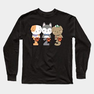 Three Cats Three Moods Long Sleeve T-Shirt